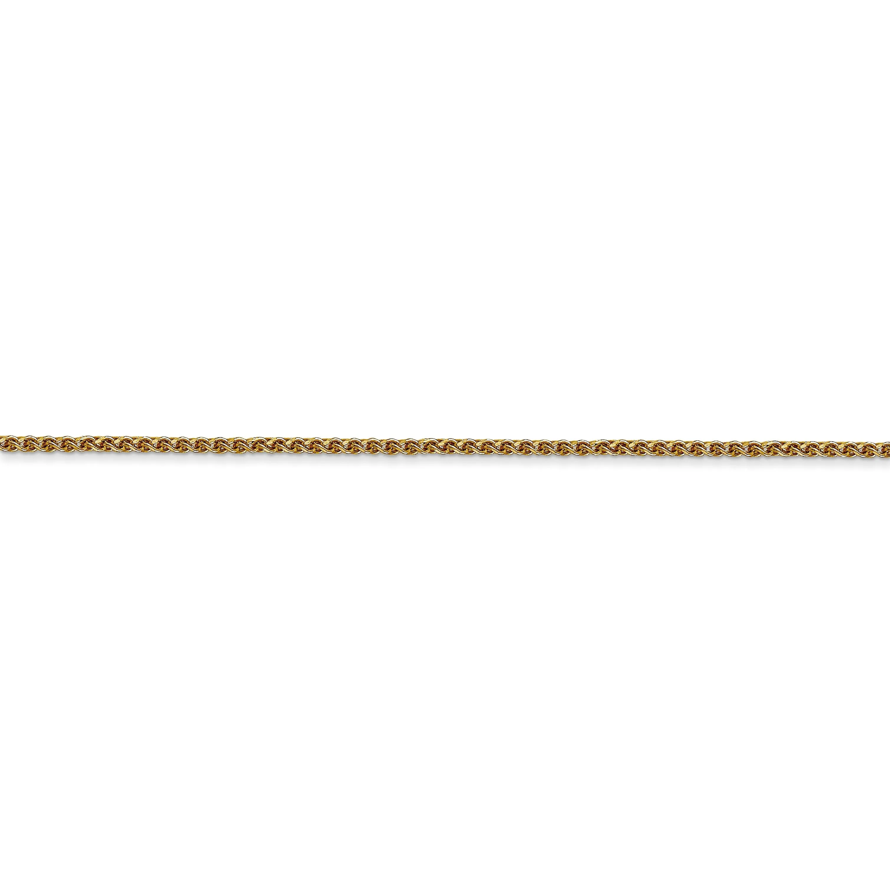 14k Yellow Gold 1.20mm Diamond Cut Spiga Chain