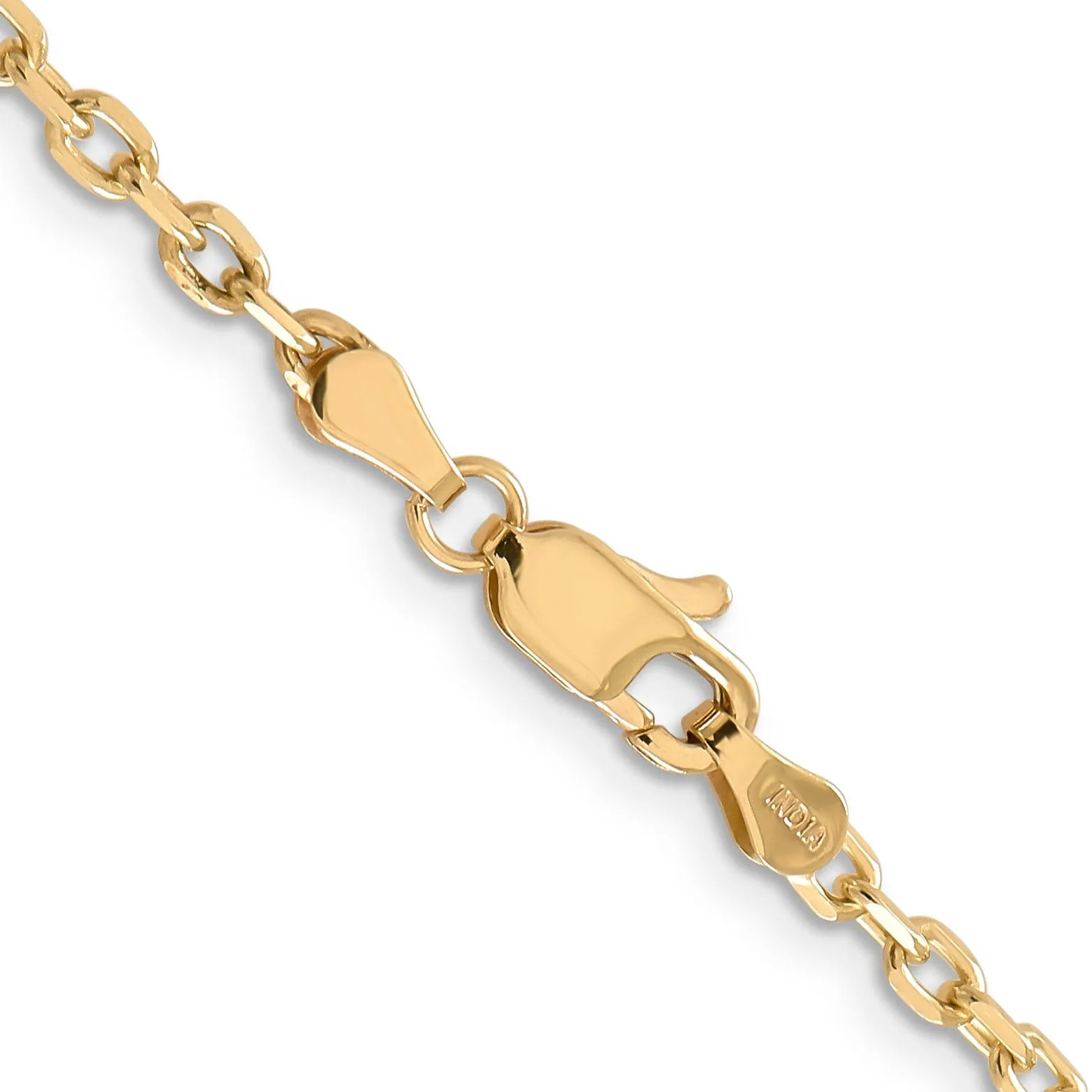 14k Yellow Gold 3.00mm Round Link Cable Chain