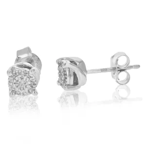 1/8 cttw Composite Diamond Stud Earrings in Sterling Silver