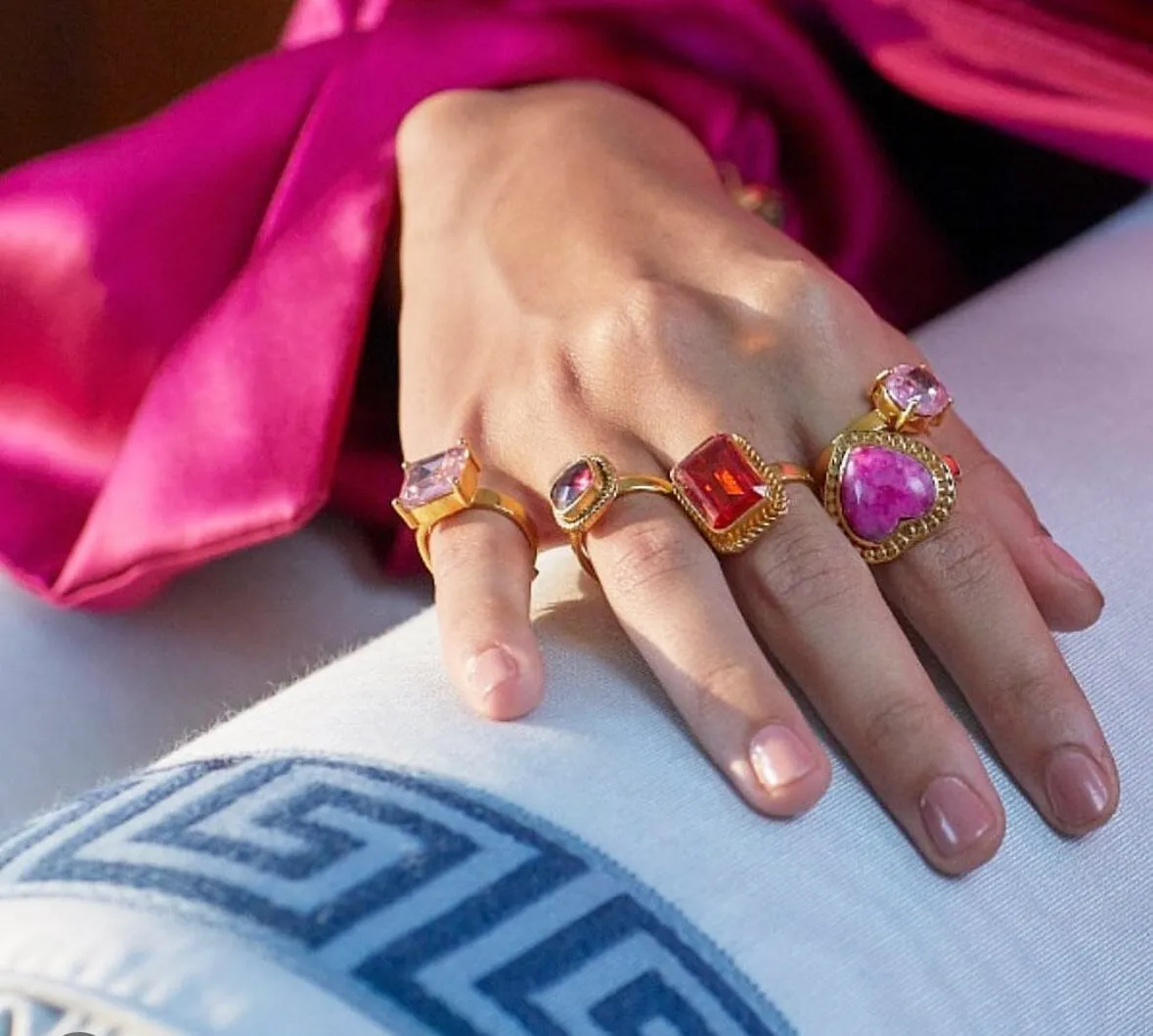 18k Gold Vermeil Pink Mohave Ring: The Luciana