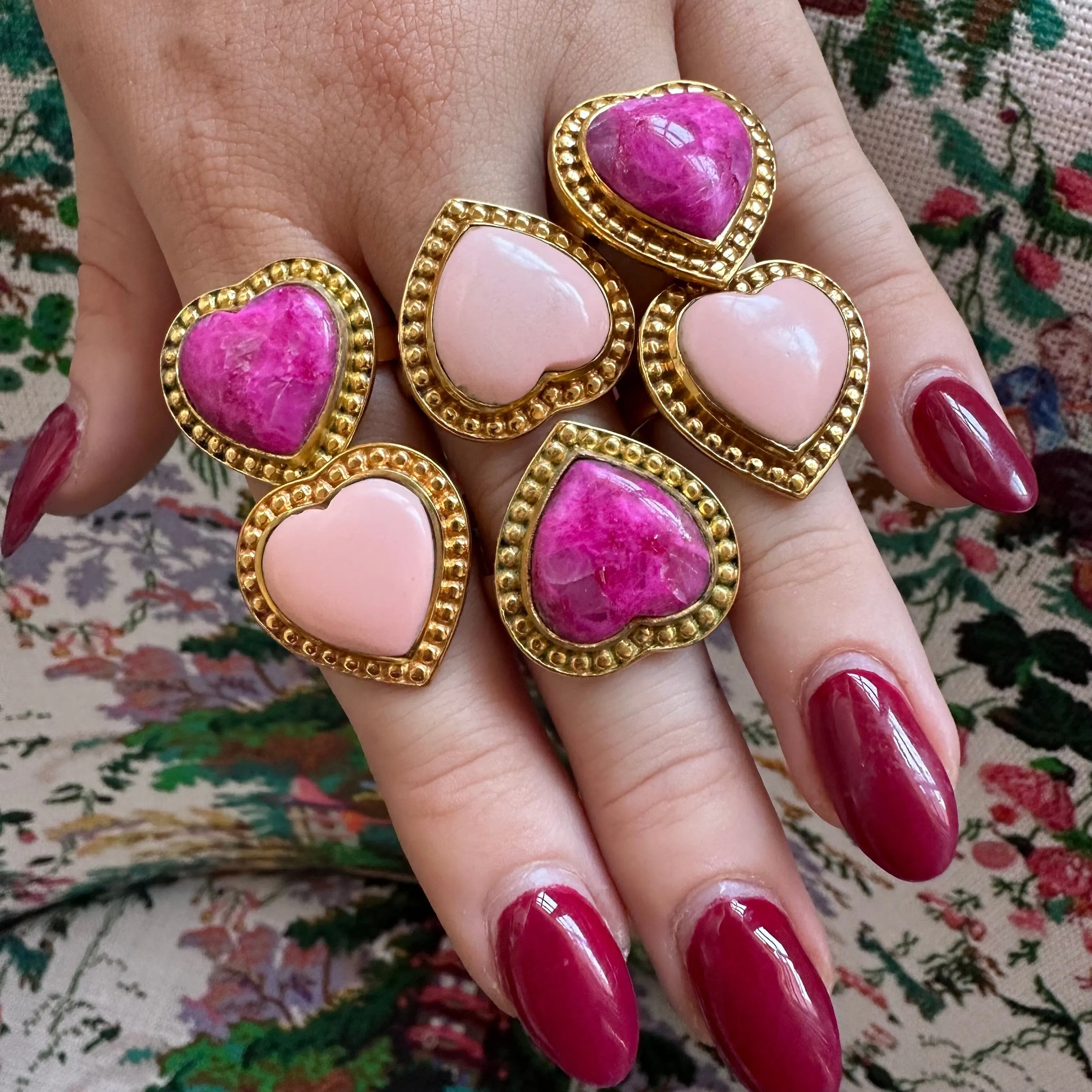 18k Gold Vermeil Pink Mohave Ring: The Luciana