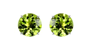 1ct - Sophisticated Sterling Silver Peridot Stud Earrings