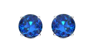 1ct - Sophisticated Sterling Silver Sapphire Stud Earrings