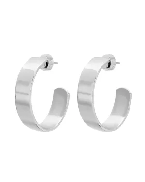 1" Skylar Hoops Silver | Silver