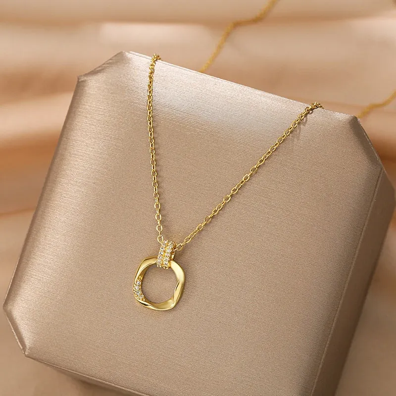316L Stainless Steel Irregular Square Pendant