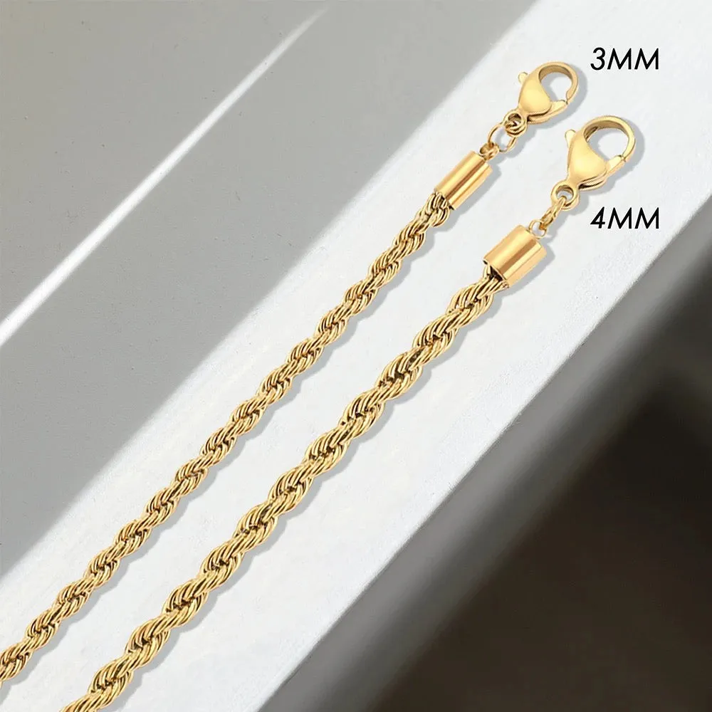 4mm Elegant Twist Necklace