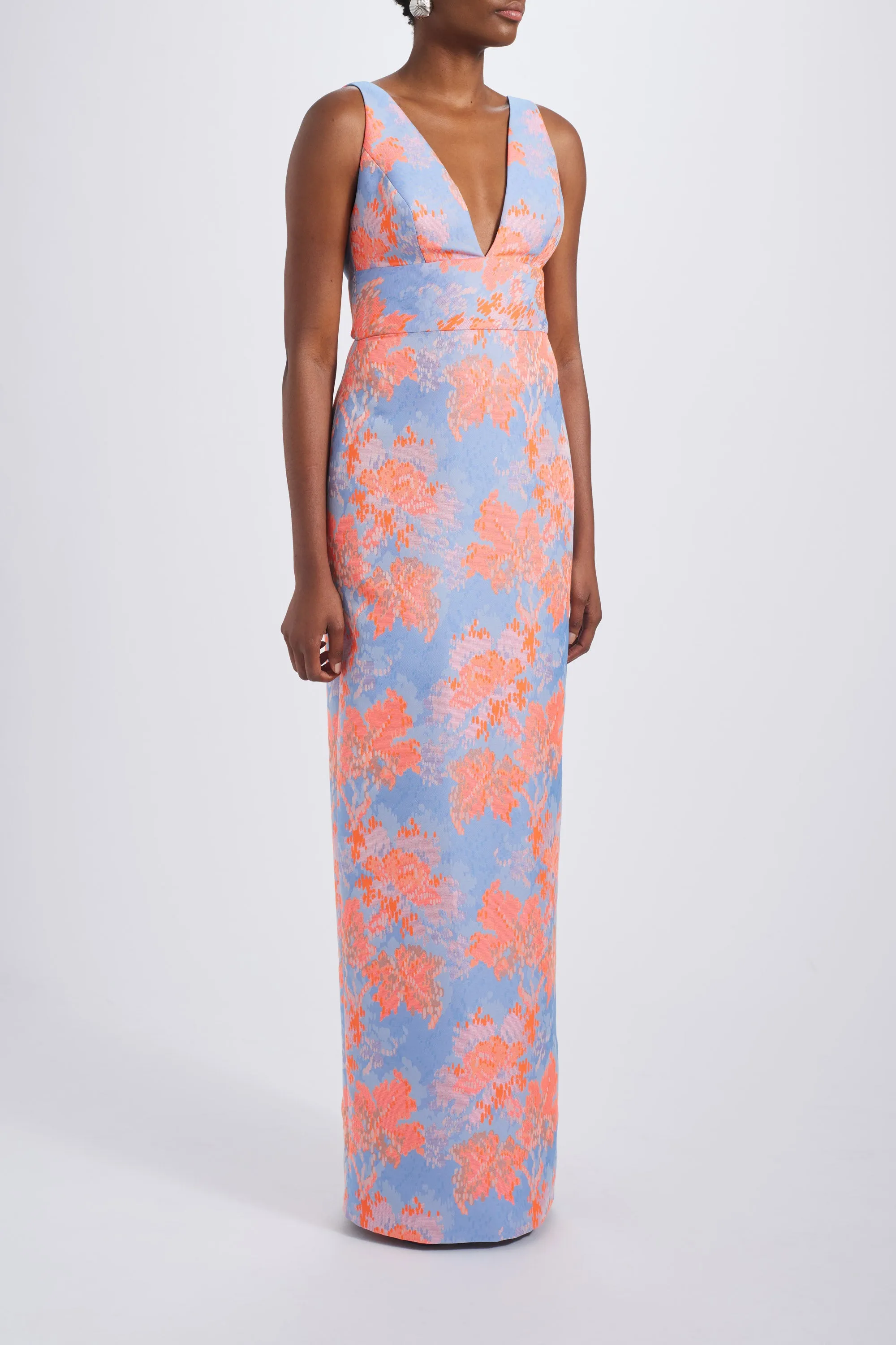Abstract Jacquard Gown