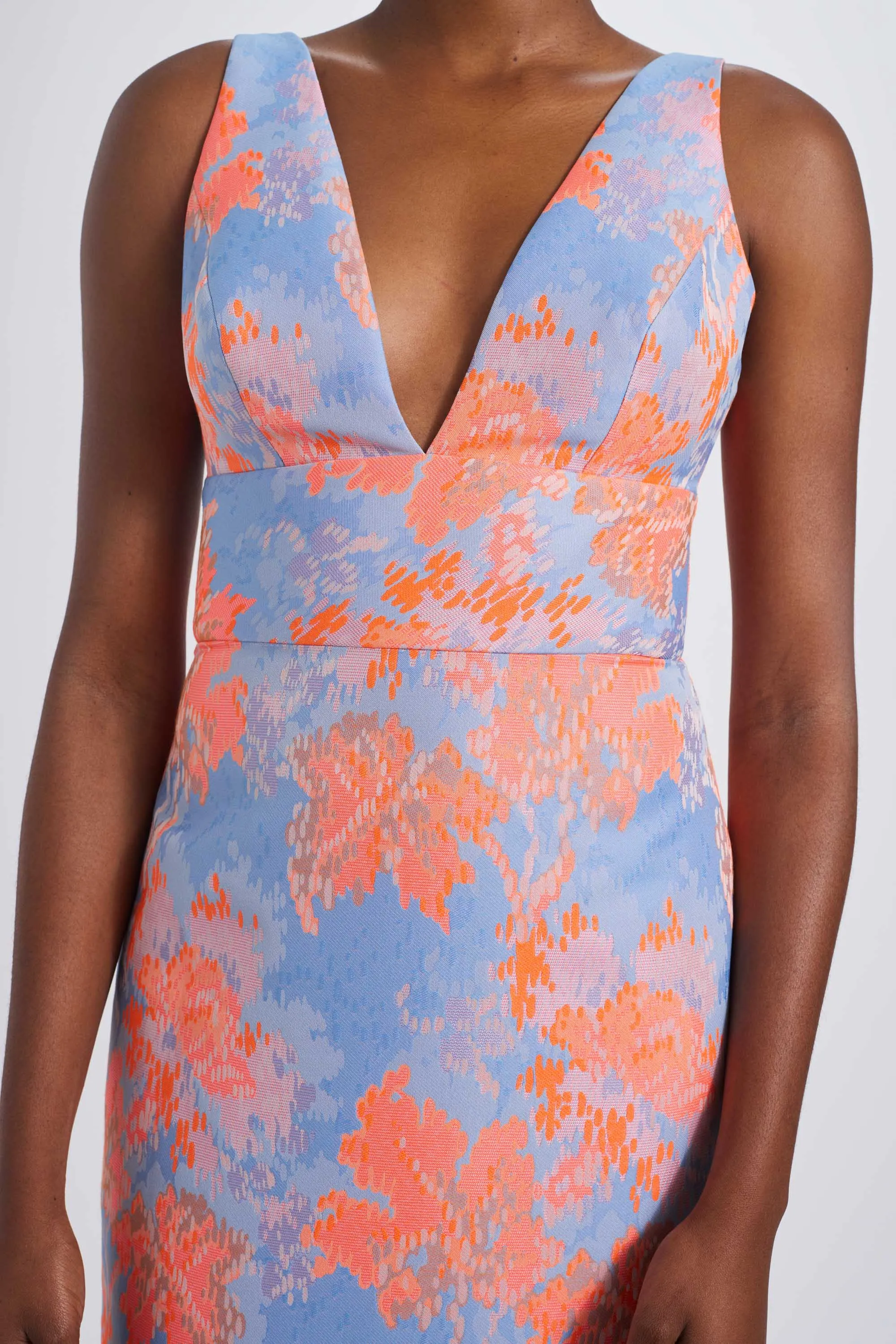Abstract Jacquard Gown