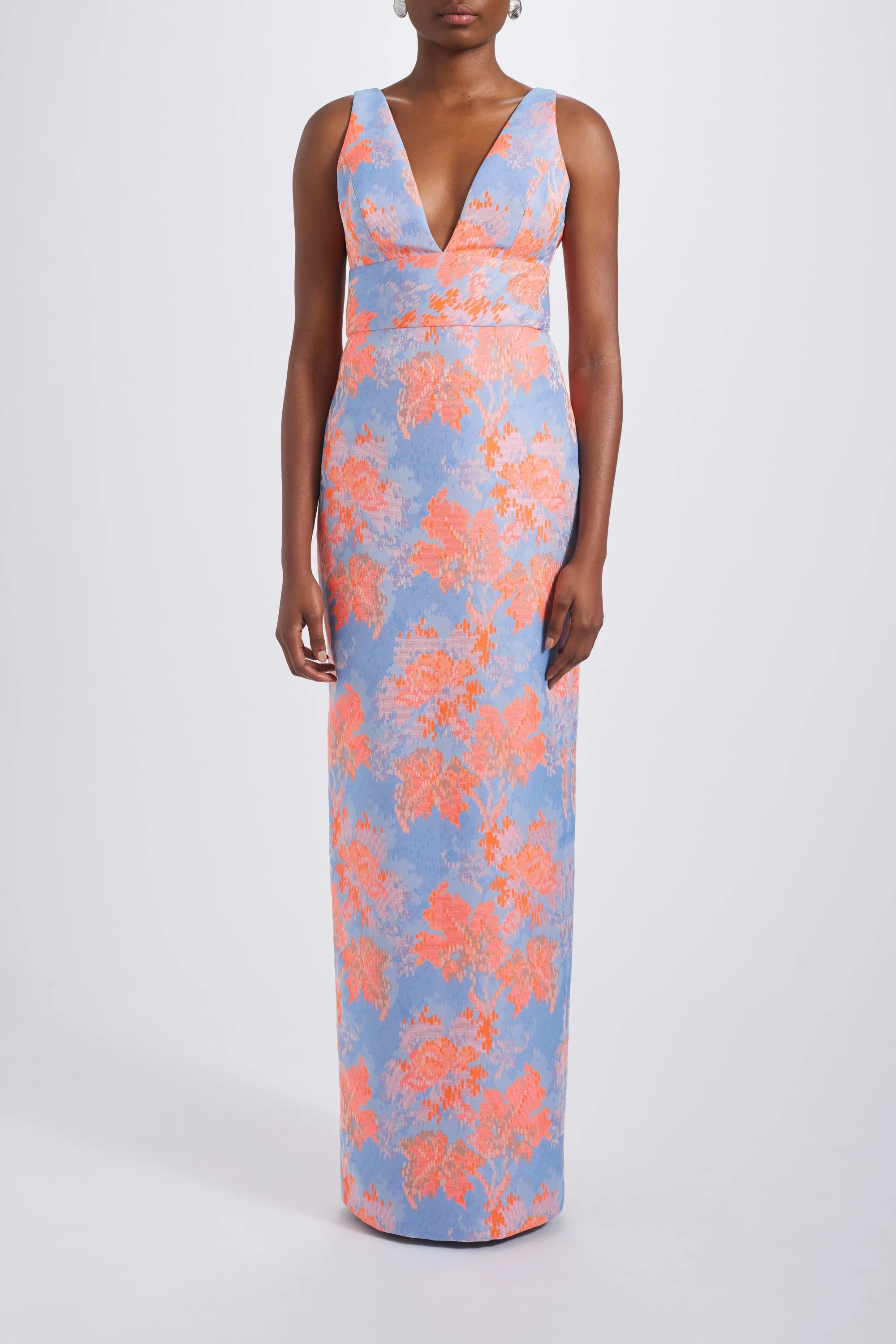 Abstract Jacquard Gown
