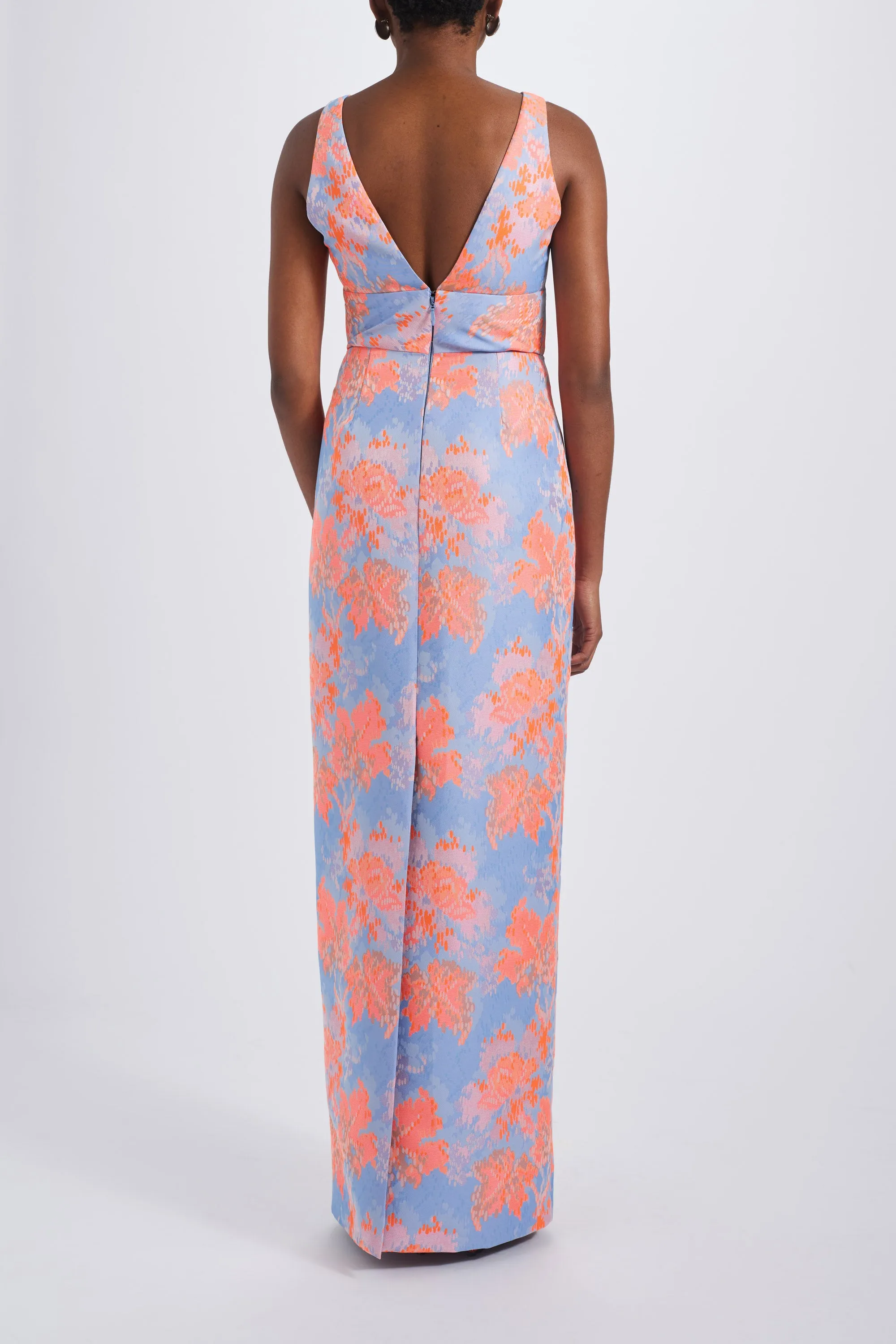 Abstract Jacquard Gown