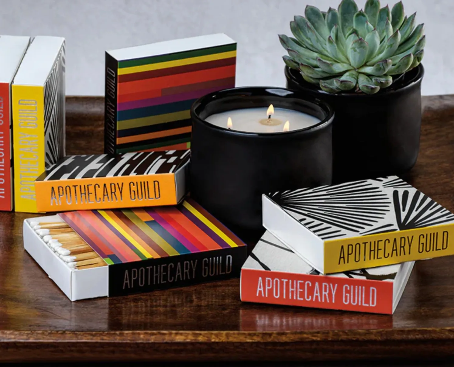 Abstract Print Match Box - 120/Pack