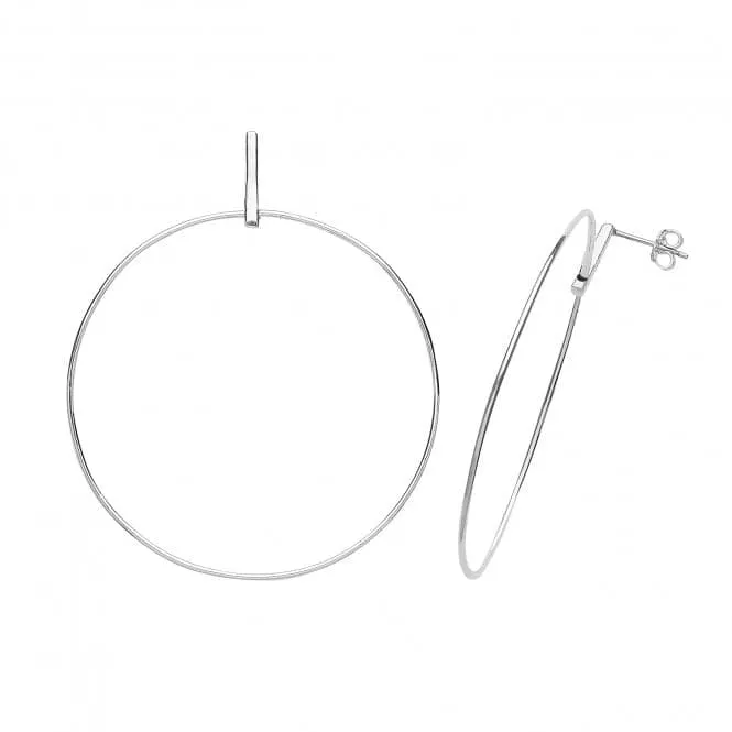 Acotis Silver Drop Hoops G51246