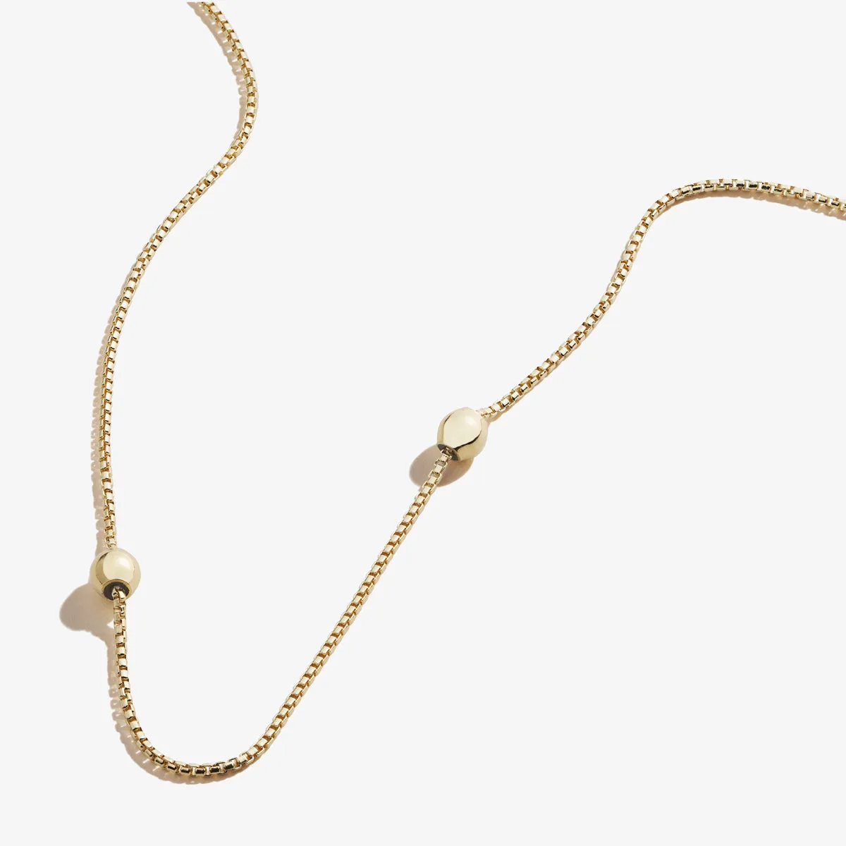 Adjustable Length Flat Chain Necklace