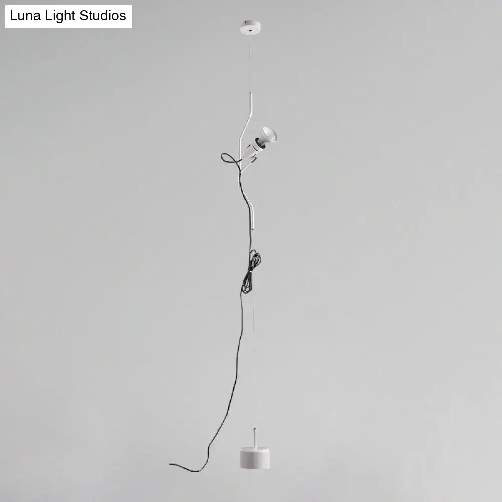 Adjustable Line Hanging Spot Light in Modern Metallic Style | Red/White | 1-Light | Living Room