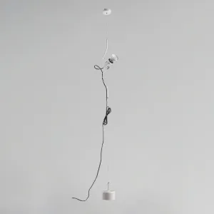 Adjustable Line Hanging Spot Light in Modern Metallic Style | Red/White | 1-Light | Living Room