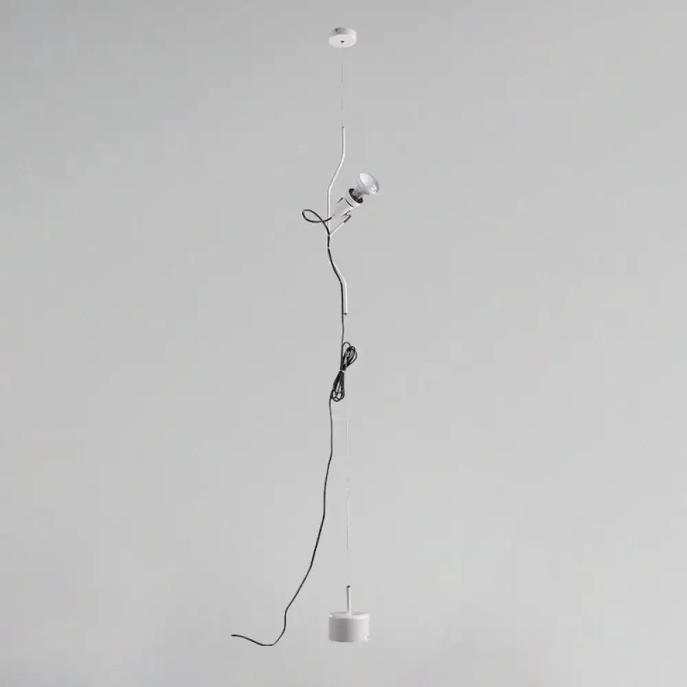 Adjustable Line Hanging Spot Light in Modern Metallic Style | Red/White | 1-Light | Living Room