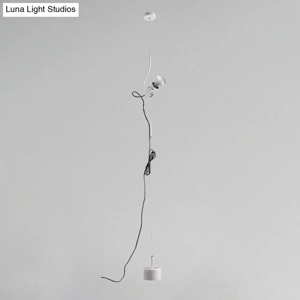 Adjustable Line Hanging Spot Light in Modern Metallic Style | Red/White | 1-Light | Living Room