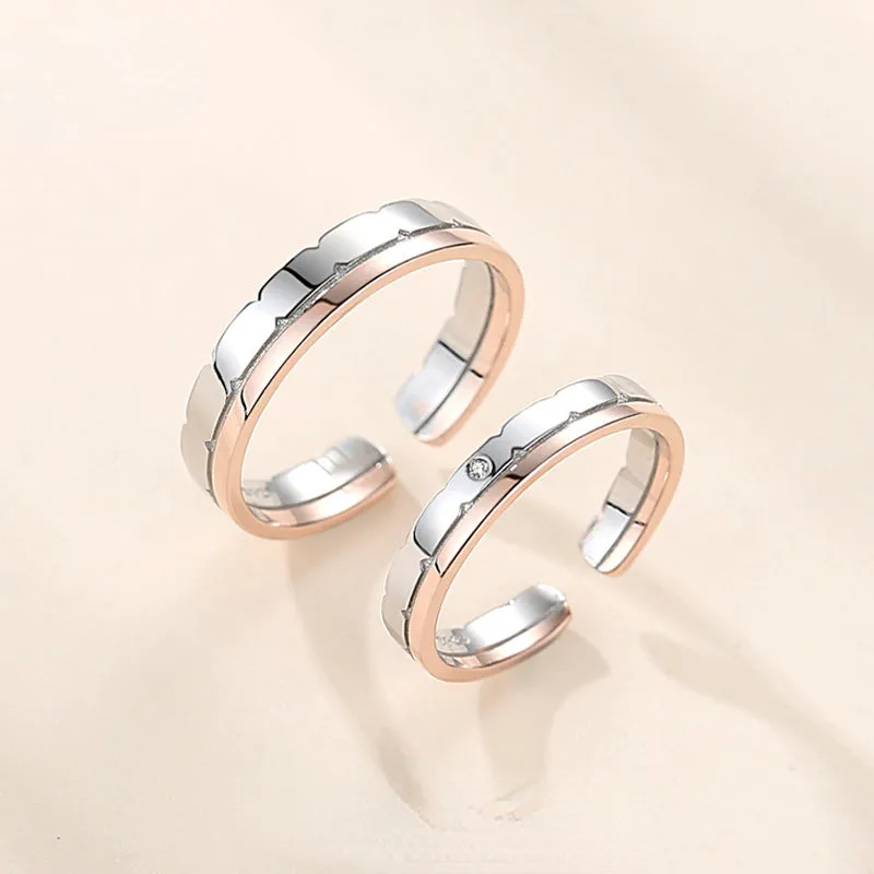 Adjustable Size Matching Wedding Bands for Two