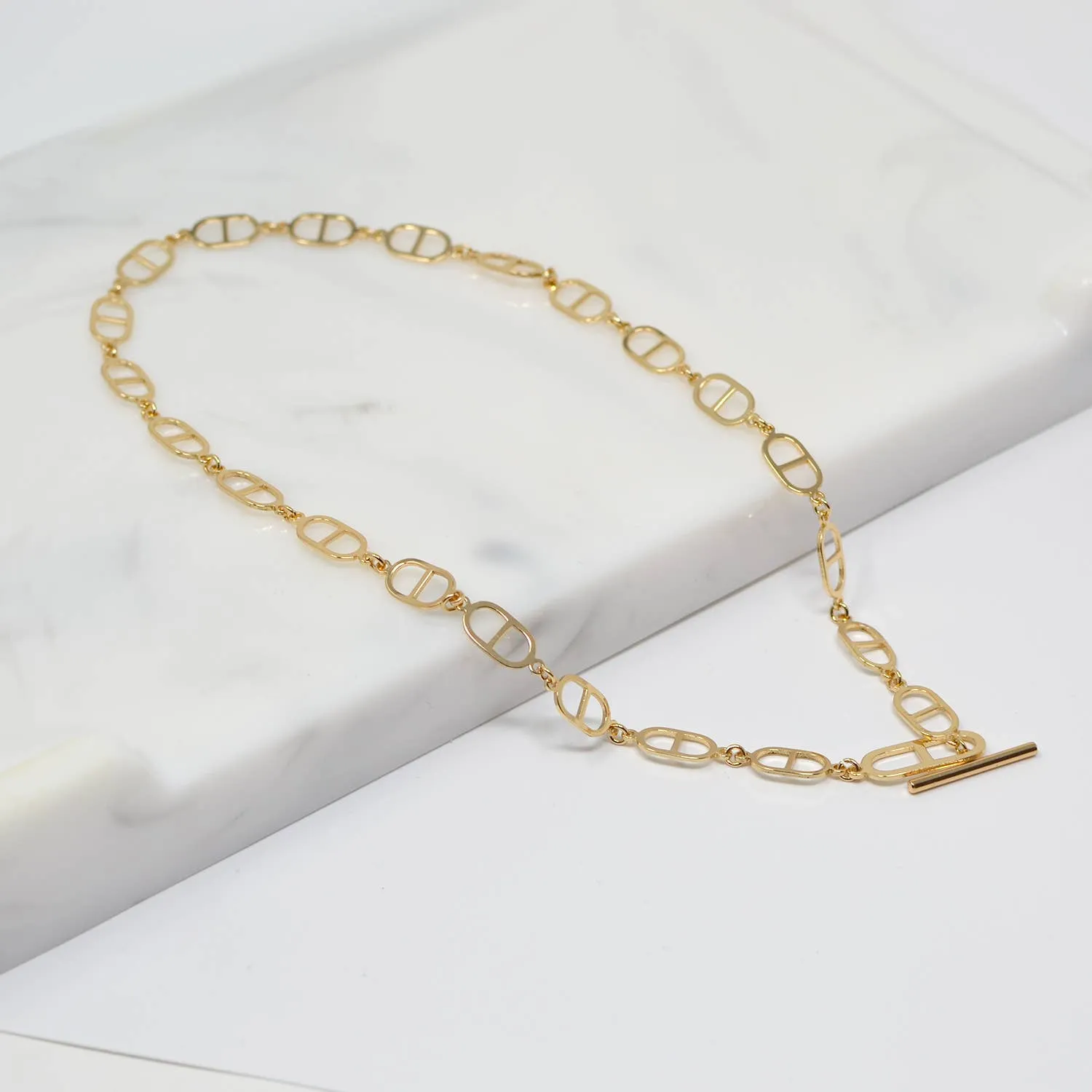 All Linked In Gold Necklace