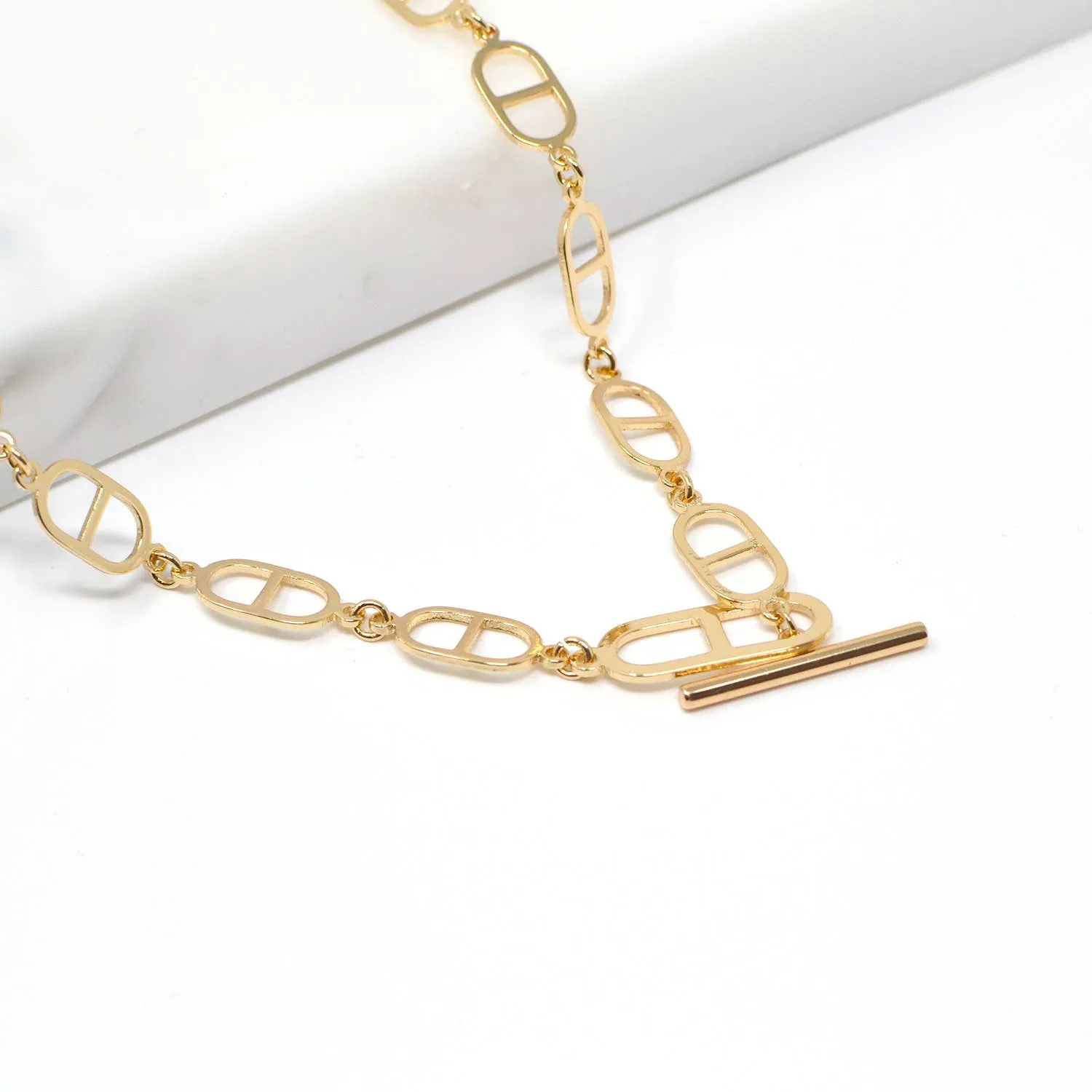 All Linked In Gold Necklace