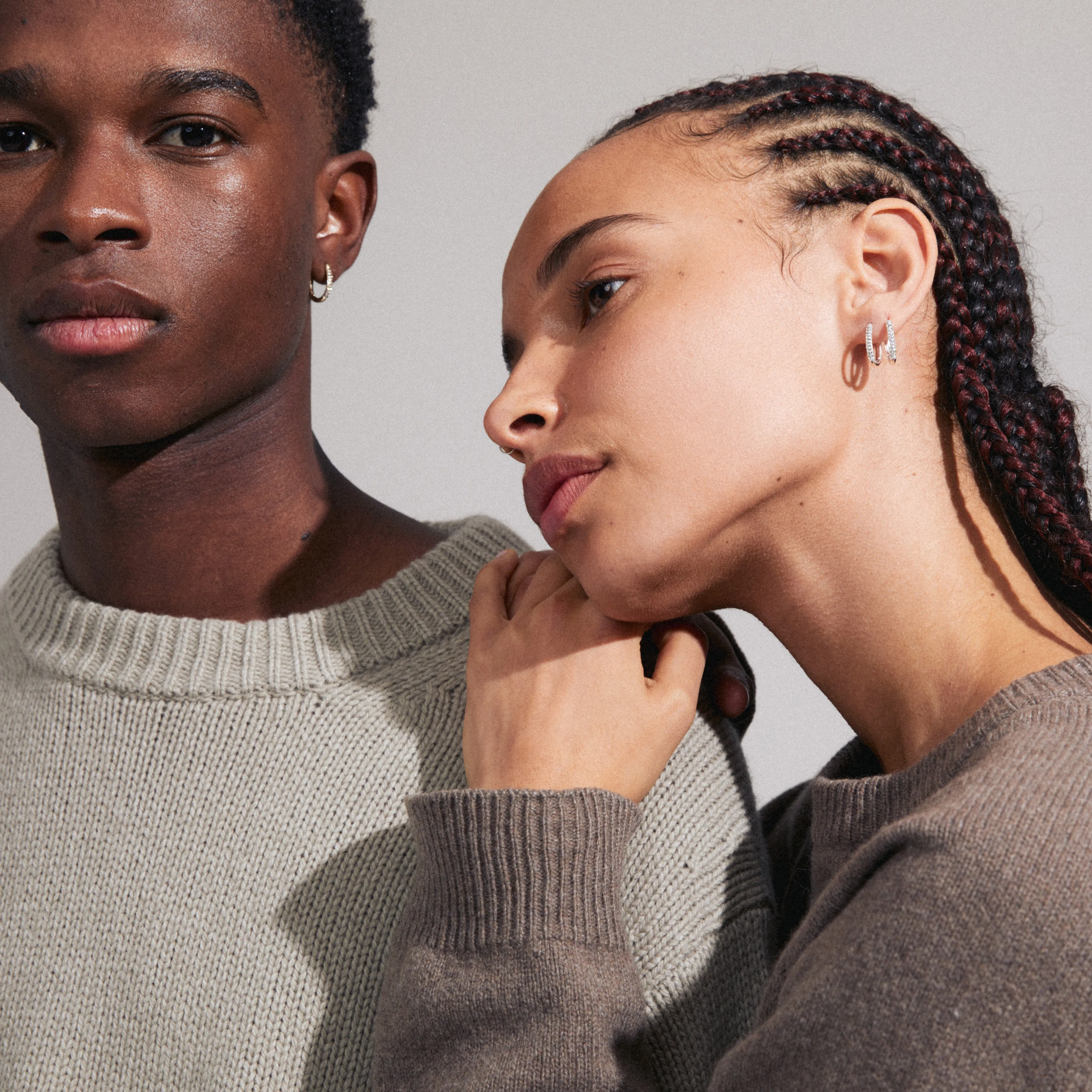 AMIRI recycled earrings silver-plated