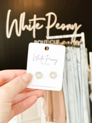 Baguette Flat Circle Earrings  *Final Sale*