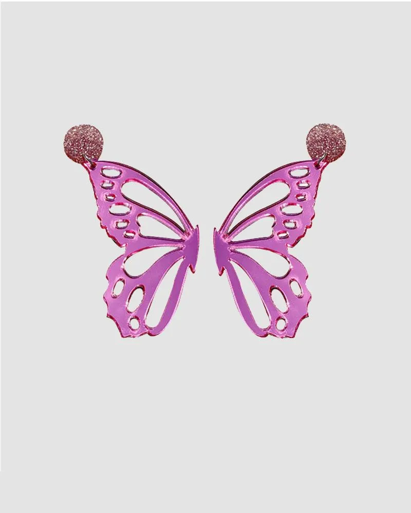 BerryBetty - Butterfly Sparkle Dangle Earrings