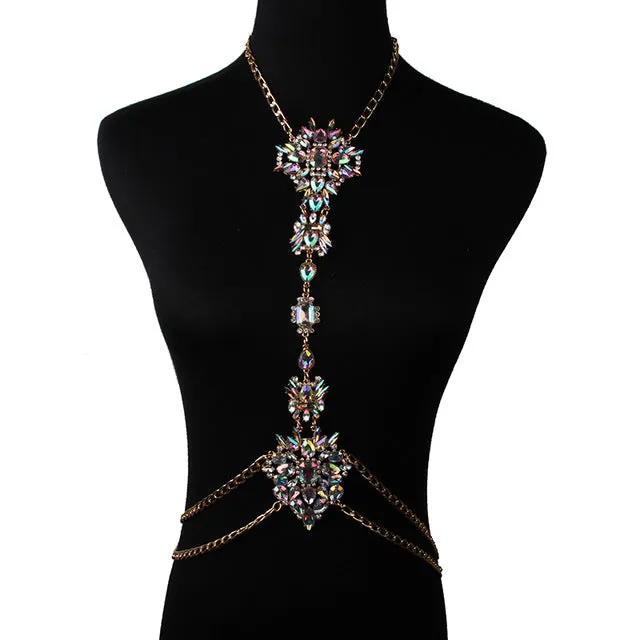 Best lady Long Necklace DIY Boho Fashion Body Necklace Chain Statement Necklace Pendant Maxi Collier Hot Body Jewelry Women 2917