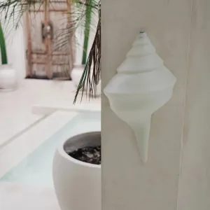 BLACK SALT CO. SHELL SCONCE: WHITE