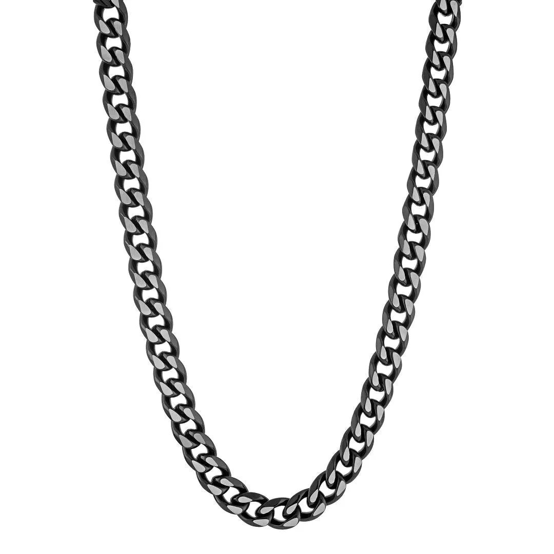 Black Silver Curb Chain | Italgem Steel