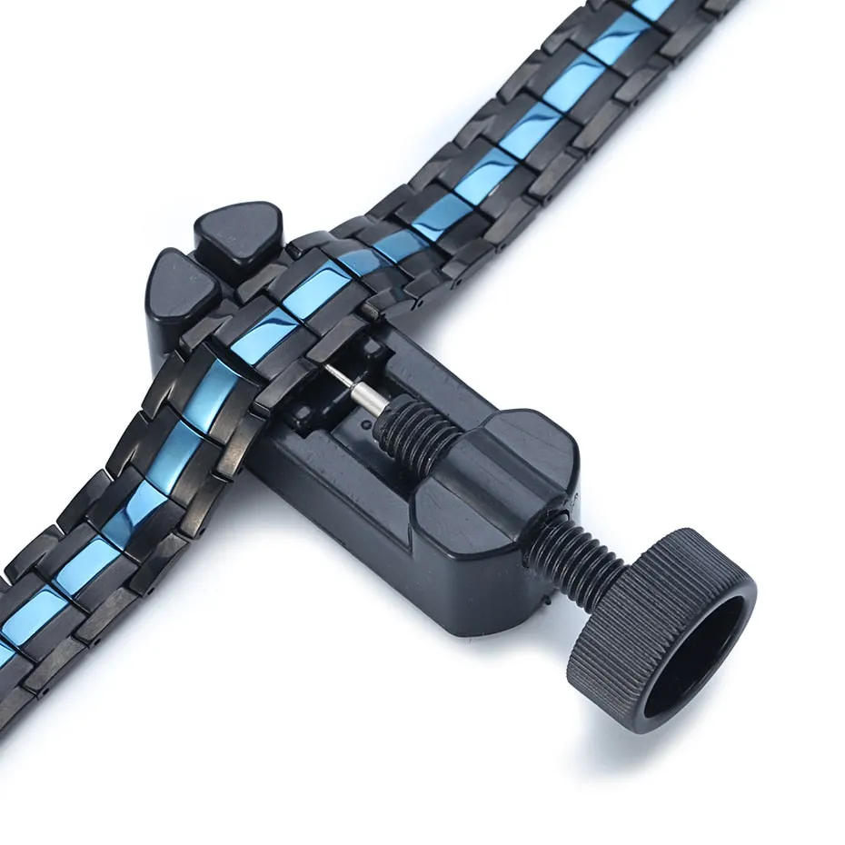 Blue & Black Stainless Steel Magnetic Bracelets