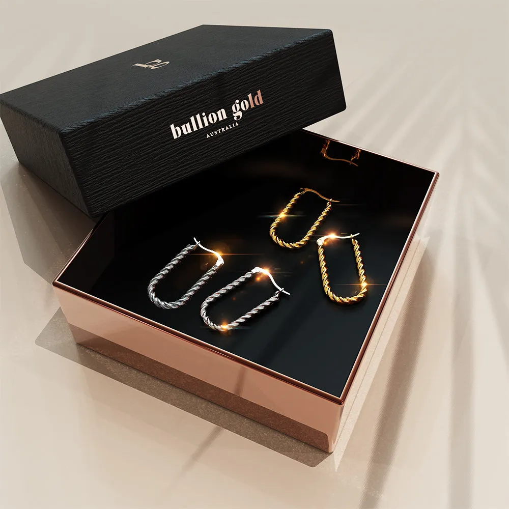 Boxed 2 Pairs of Chic Earrings Set