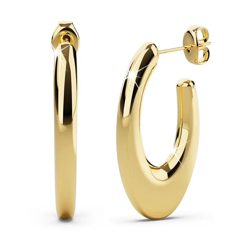 Boxed 2 Pairs of Sylvia Earrings Set in Gold