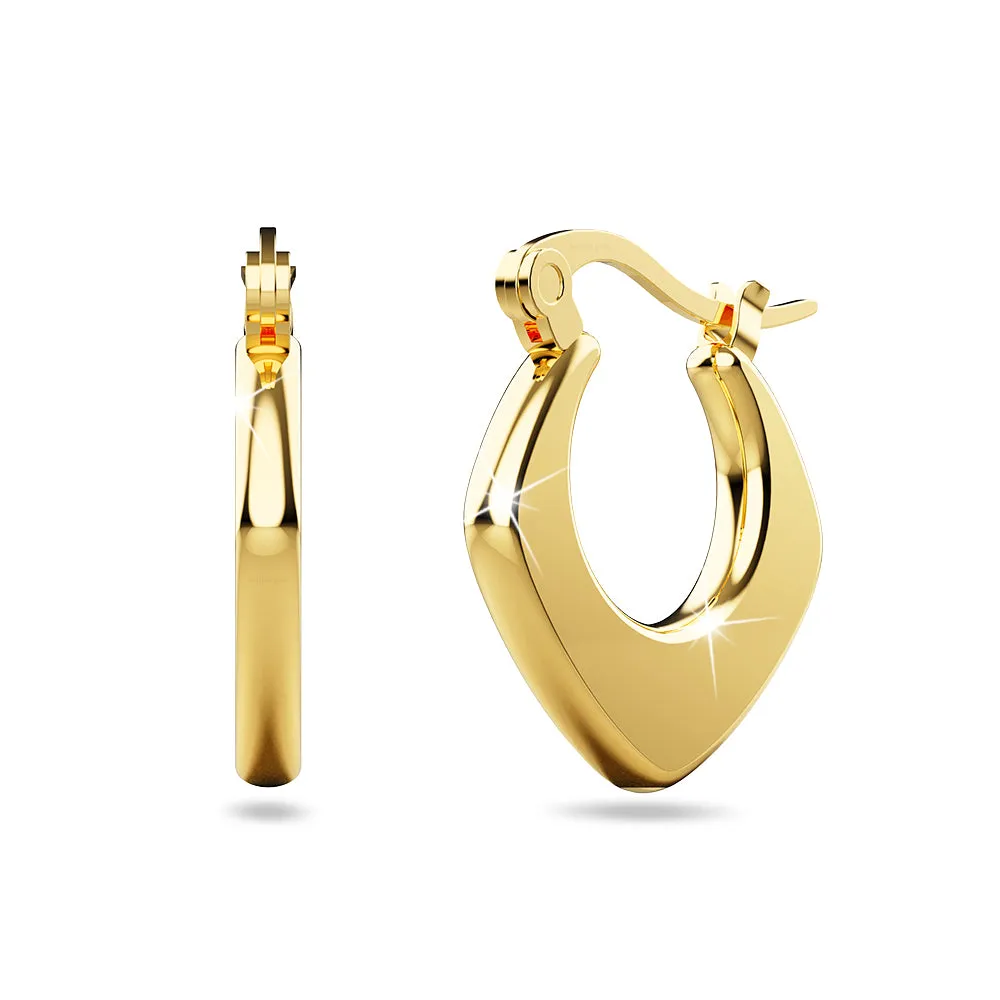 Boxed 2 Pairs of Sylvia Earrings Set in Gold