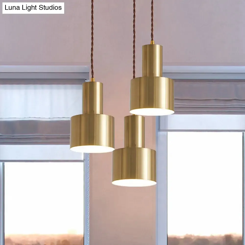 Brass Finish Mini Grenade Iron Pendulum Pendant Light – Postmodern Single Lighting Fixture