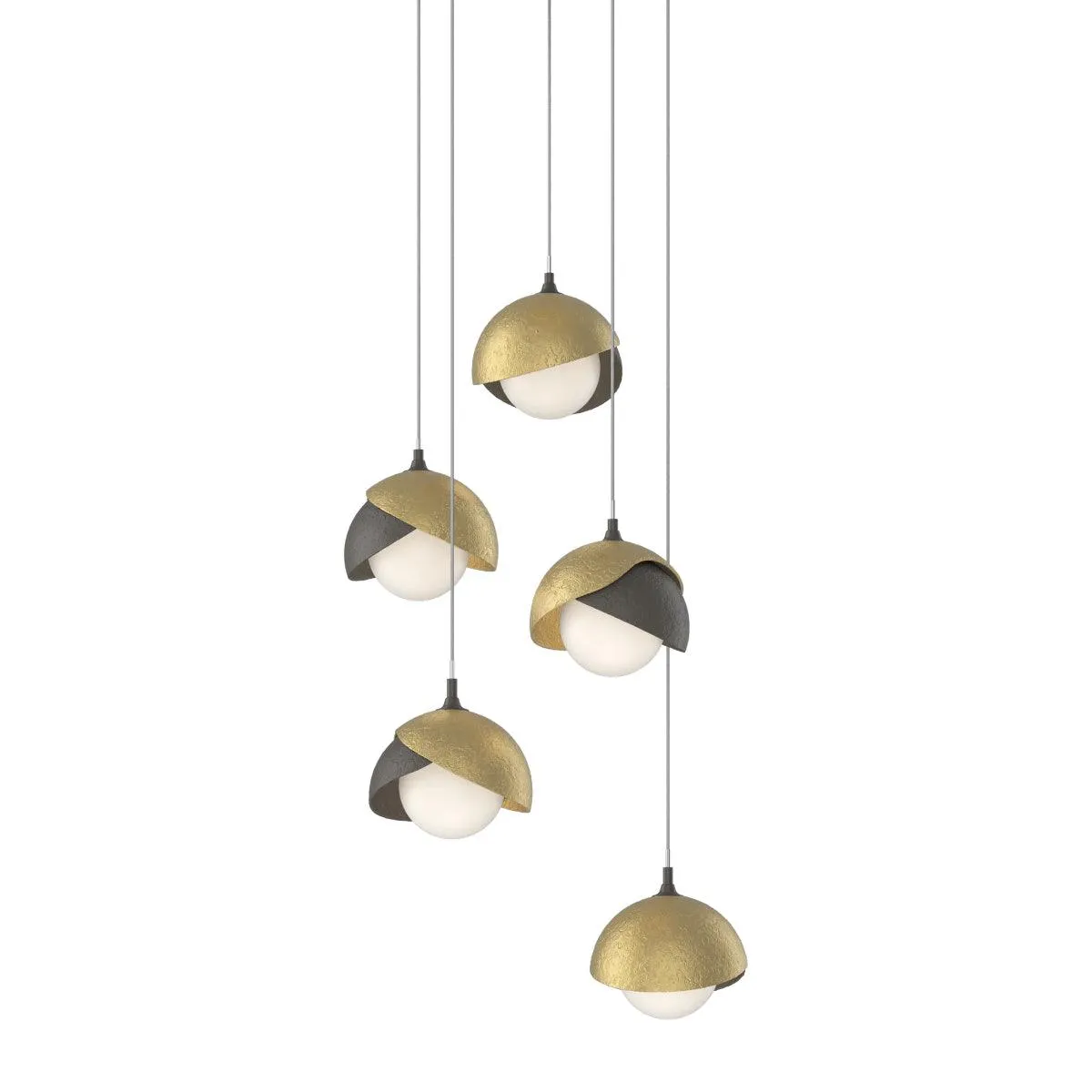 Brooklyn 16 in. 5 lights Long Pendant Light Dark Smoke Finish