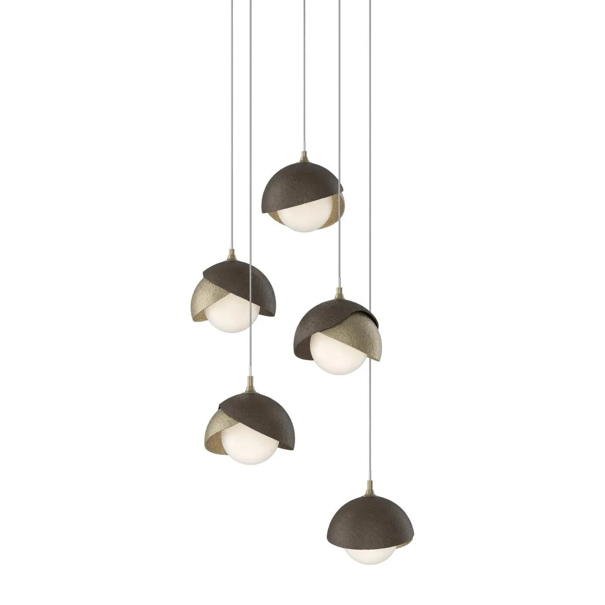 Brooklyn 16 in. 5 lights Long Pendant Light Soft Gold Finish