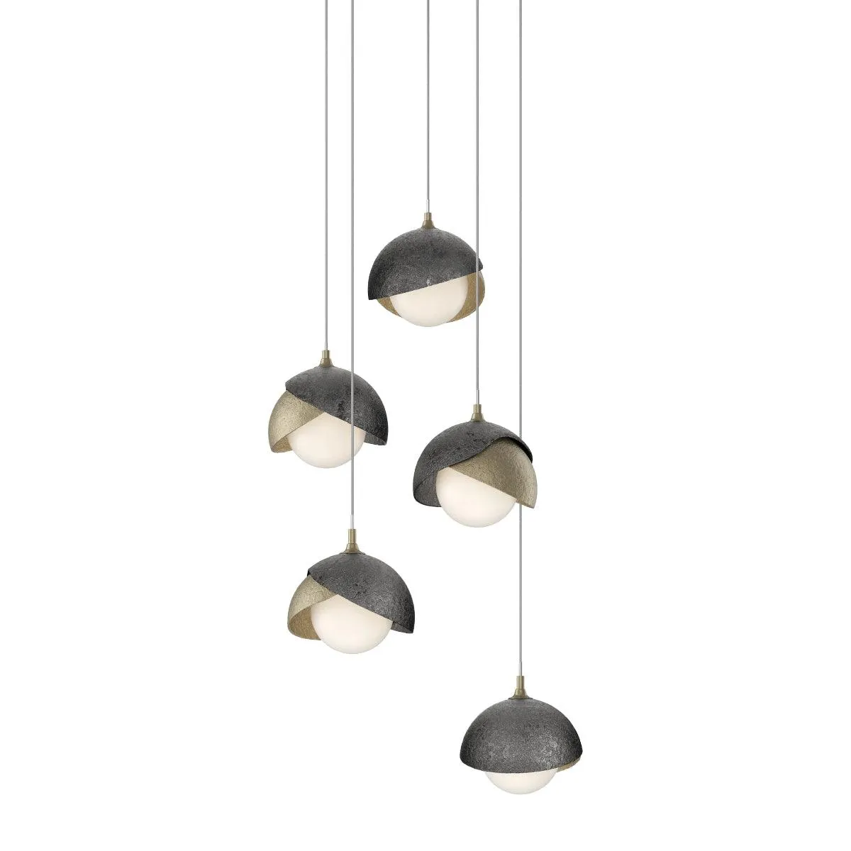 Brooklyn 16 in. 5 lights Long Pendant Light Soft Gold Finish
