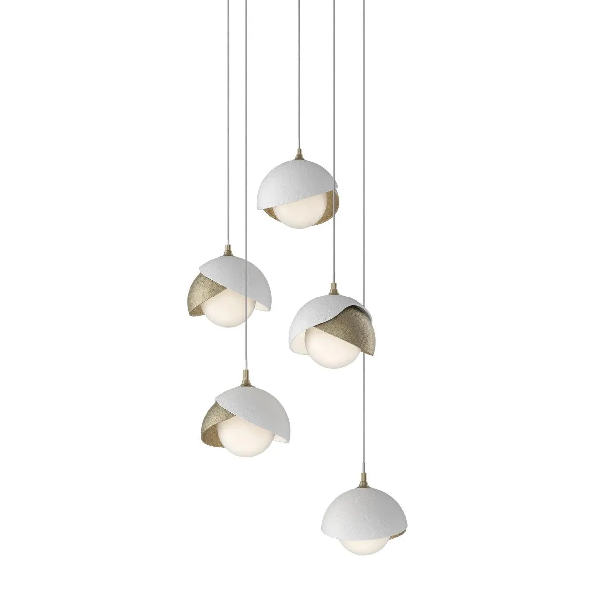 Brooklyn 16 in. 5 lights Long Pendant Light Soft Gold Finish