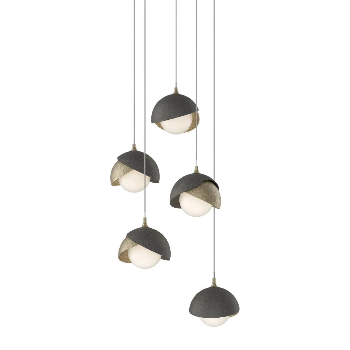 Brooklyn 16 in. 5 lights Long Pendant Light Soft Gold Finish