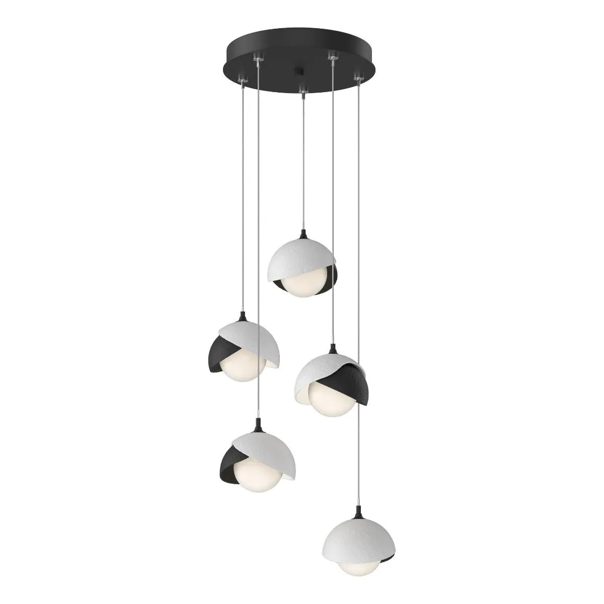 Brooklyn 16 in. 5 lights Standard Pendant Light Black Finish