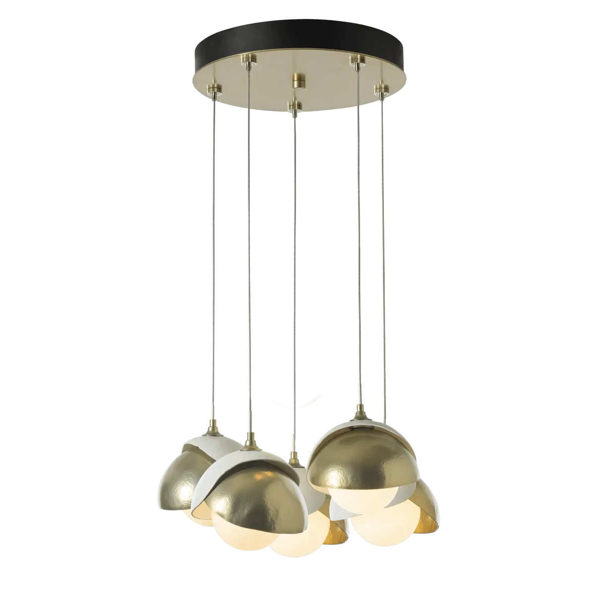 Brooklyn 16 in. 5 lights Standard Pendant Light Black Finish