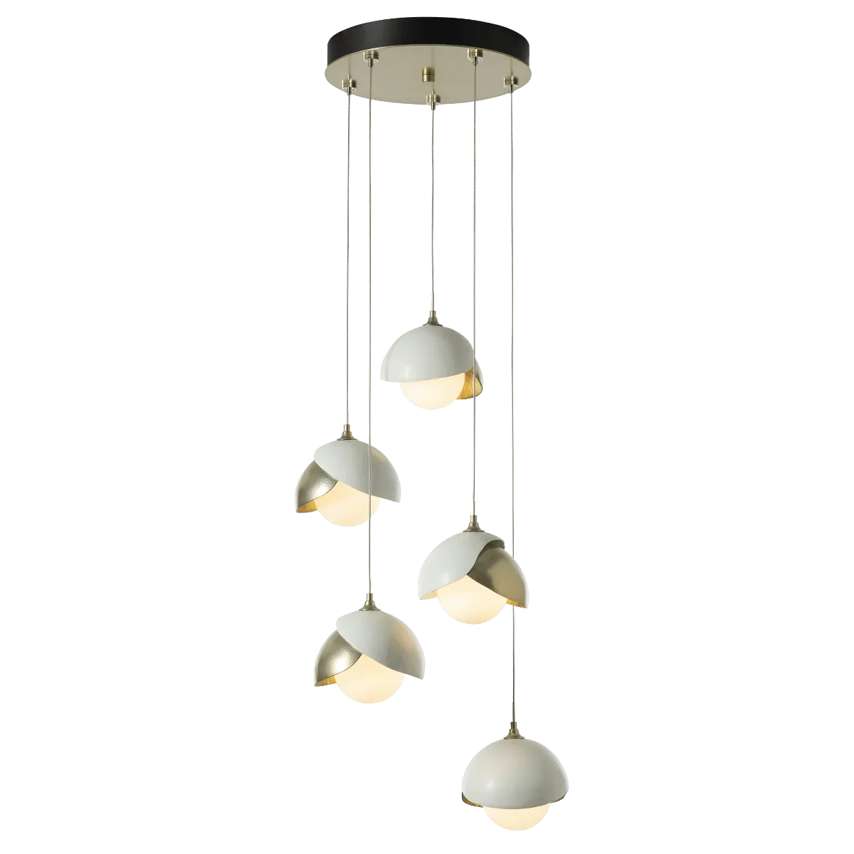 Brooklyn 16 in. 5 lights Standard Pendant Light Black Finish