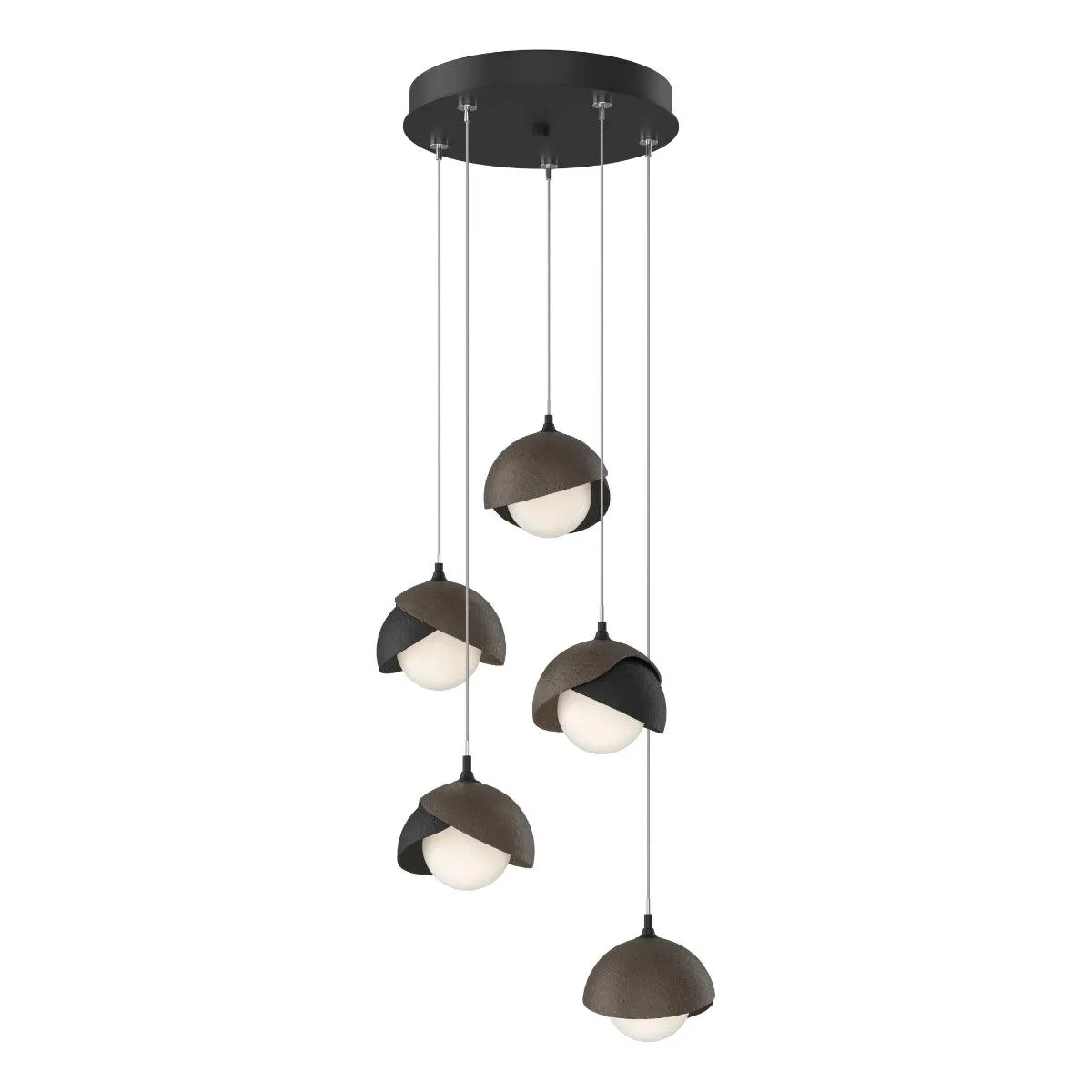 Brooklyn 16 in. 5 lights Standard Pendant Light Black Finish