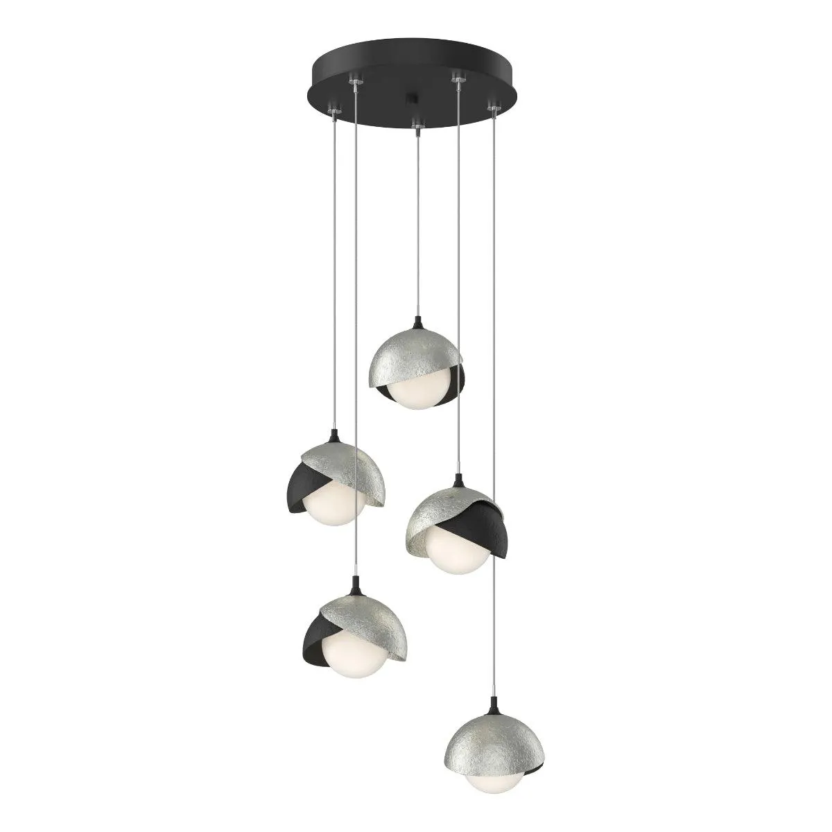 Brooklyn 16 in. 5 lights Standard Pendant Light Black Finish