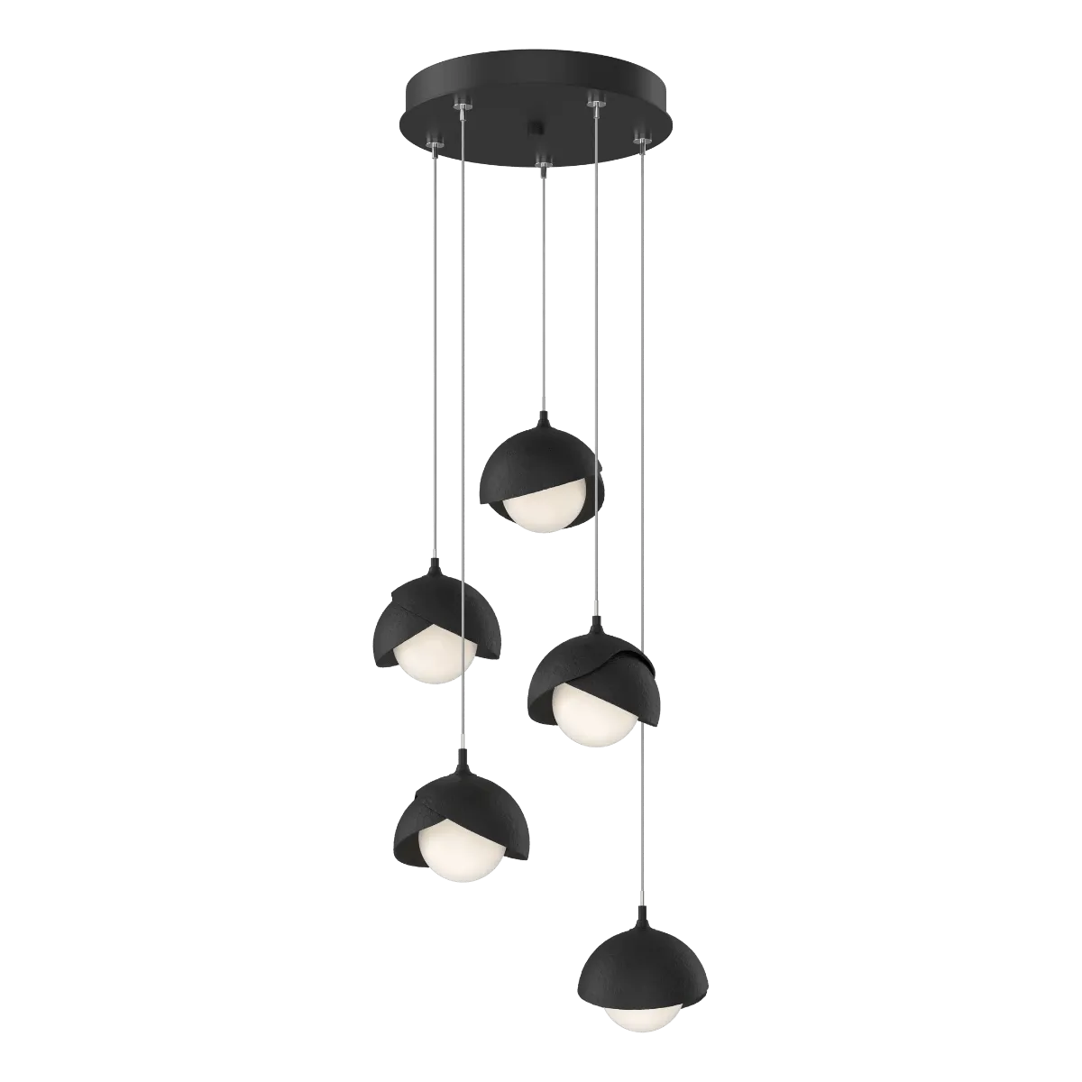 Brooklyn 16 in. 5 lights Standard Pendant Light Black Finish
