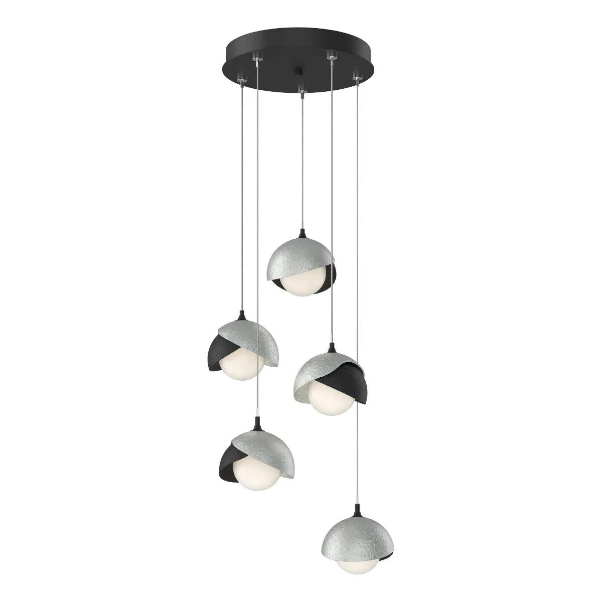 Brooklyn 16 in. 5 lights Standard Pendant Light Black Finish