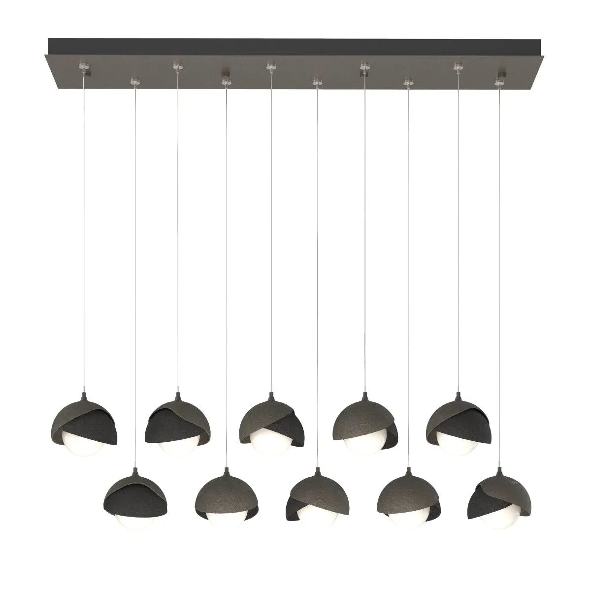Brooklyn 45 in. 10 Lights Standard Pendant Light Dark Smoke finish
