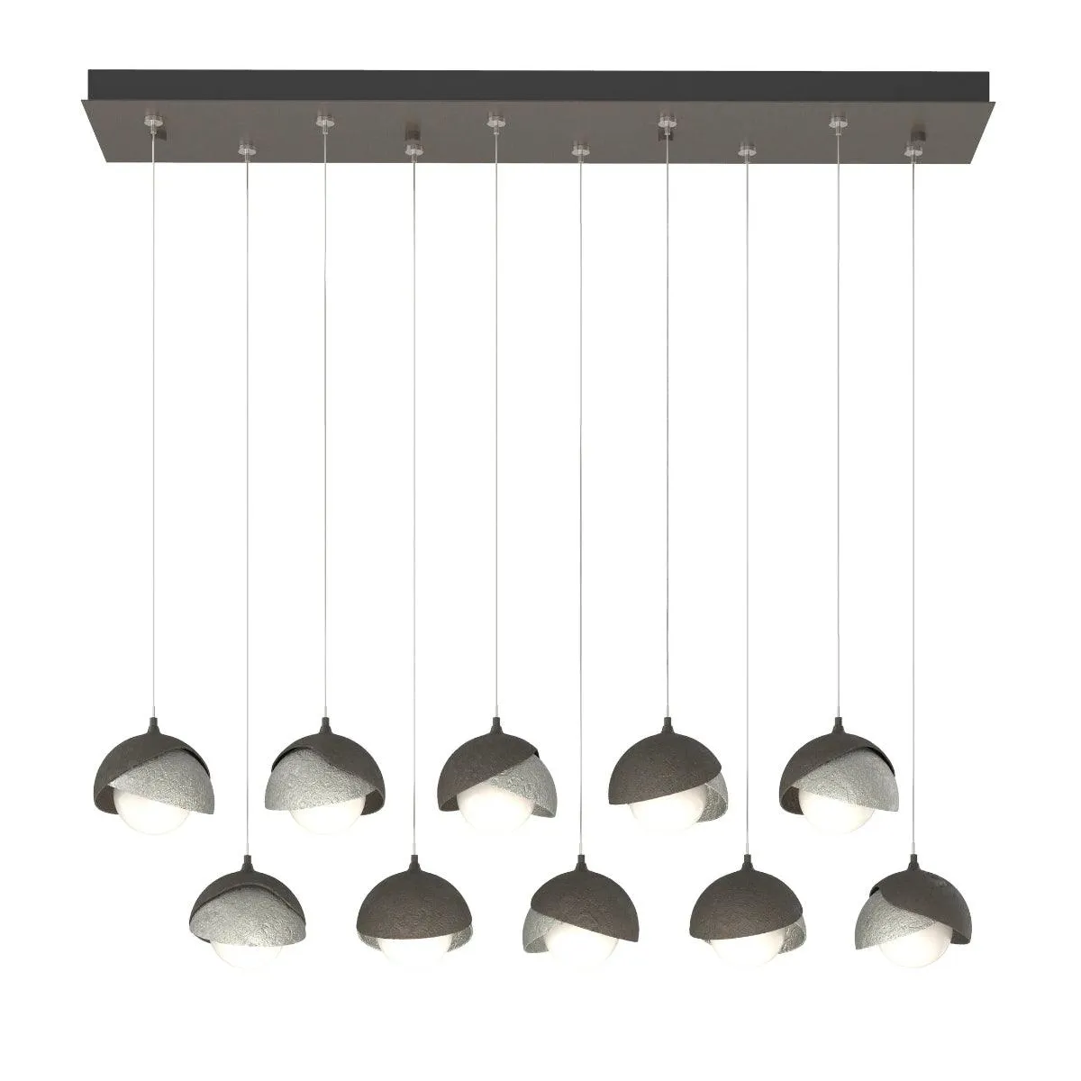Brooklyn 45 in. 10 Lights Standard Pendant Light Dark Smoke finish