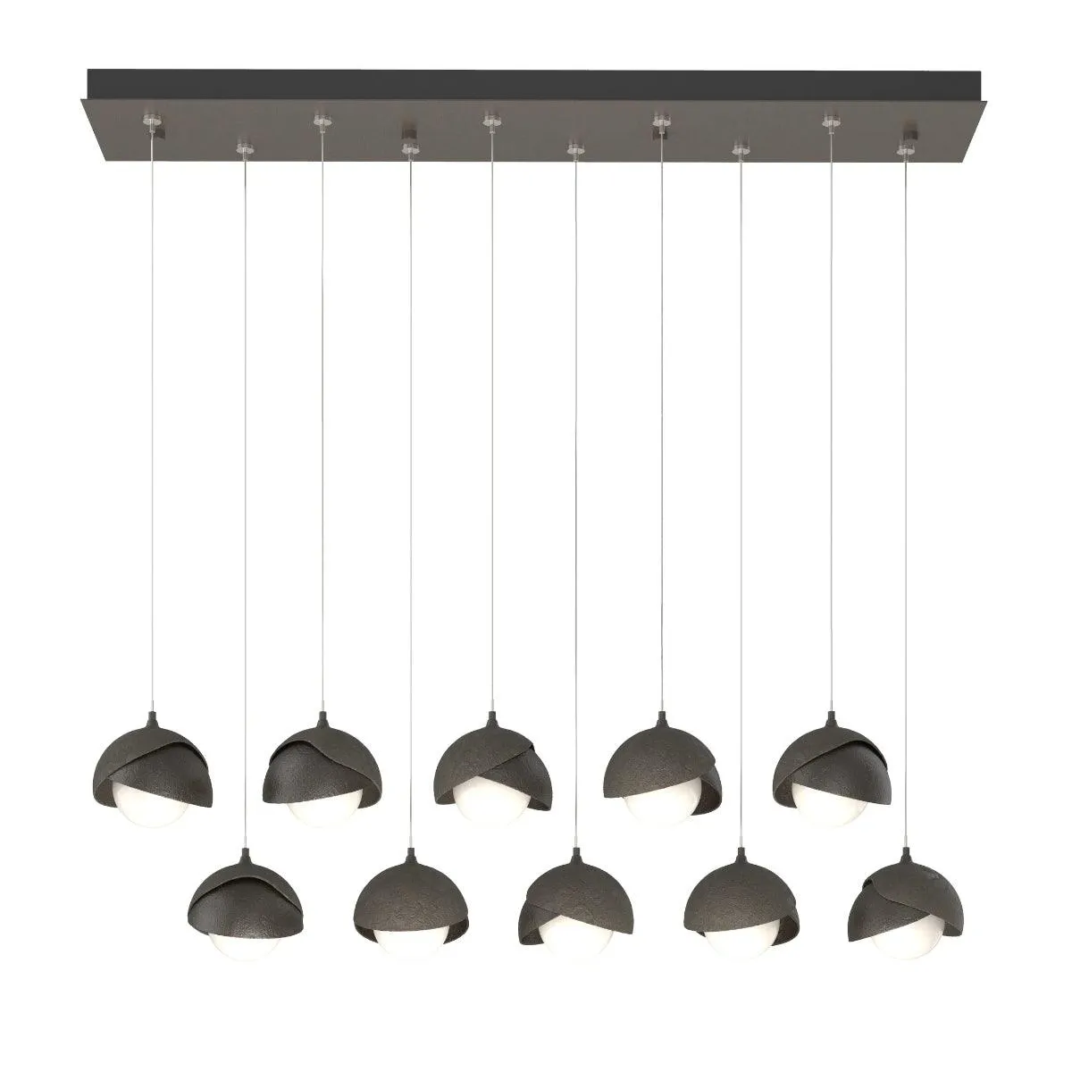 Brooklyn 45 in. 10 Lights Standard Pendant Light Dark Smoke finish